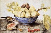 Giovanna Garzoni Chinese Cup with Figs,Cherries and Goldfinch